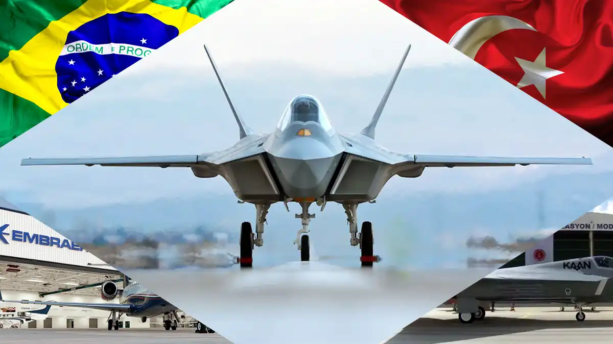Caça KAAN e cargueiro C-390 em exposição na LAAD 2025